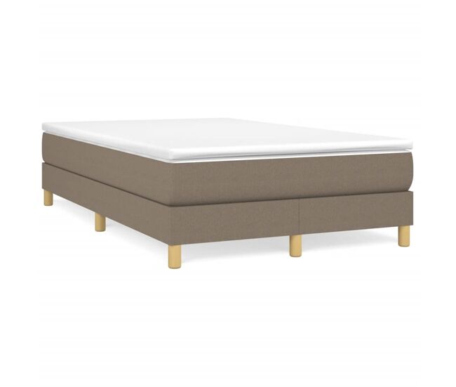 Estructura de cama box spring tela gris taupe 120x200 cm
