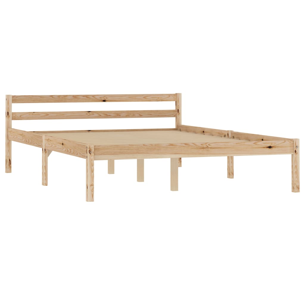 Estructura de cama de madera maciza de pino 140x200 cm