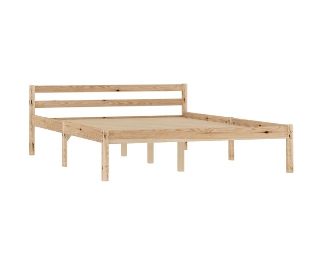 Estructura de cama de madera maciza de pino 140x200 cm