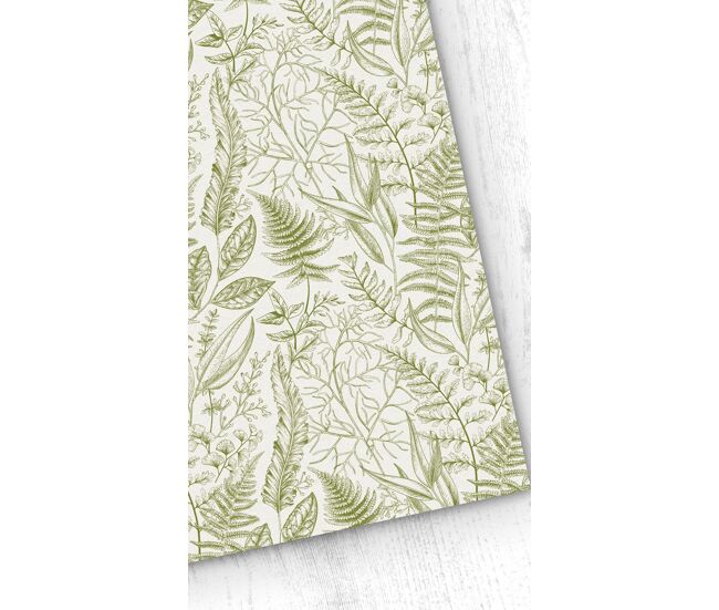Papel pintado fulles fulles - verde - 1 rollo 55 x 300 cm