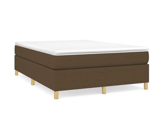 Estructura de cama box spring tela marrón 140x200 cm