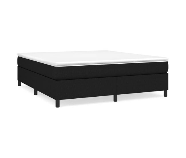Estructura de cama box spring tela negro 180x200 cm