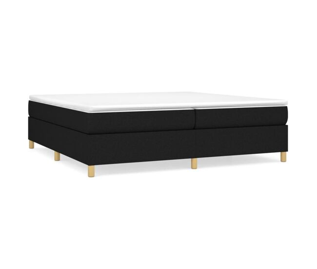 Estructura de cama box spring tela negro 200x200 cm
