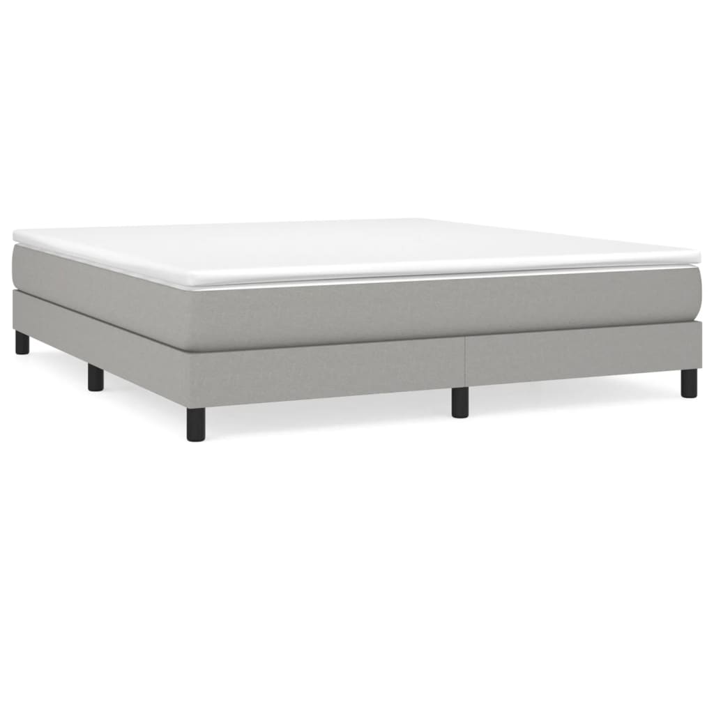 Estructura de cama box spring tela gris claro 160x200 cm