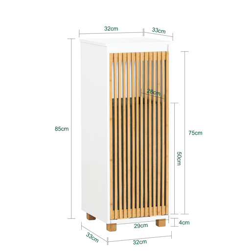 SoBuy BZR126-W Cesto para roupa suja Roupeiro de chão