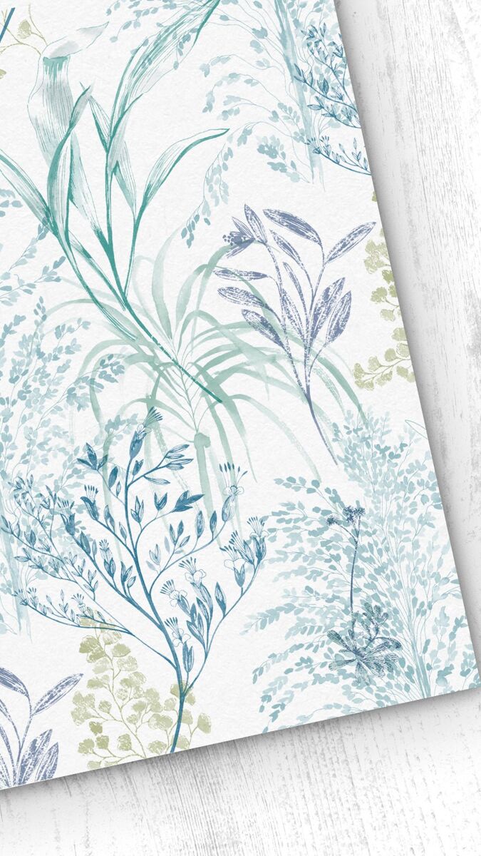 Papel pintado branch branch - azul - 1 rollo 55 x 300 cm