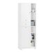 Armario Alto de Baño con Estantes y Cesto BZR104-W SoBuy Armario Alto de Baño con Estantes y Cesto BZR104-W SoBuy Blanco