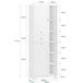 Armario Alto de Baño con Estantes y Cesto BZR104-W SoBuy Armario Alto de Baño con Estantes y Cesto BZR104-W SoBuy Blanco