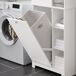 Armario Alto de Baño con Estantes y Cesto BZR104-W SoBuy Armario Alto de Baño con Estantes y Cesto BZR104-W SoBuy Blanco