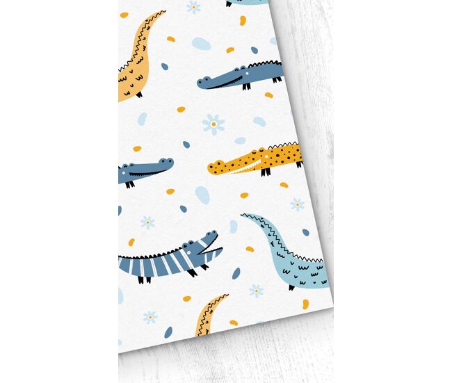 Papel pintado infantil caimán caimán - multicolor - 1 rollo 55 x 300 cm