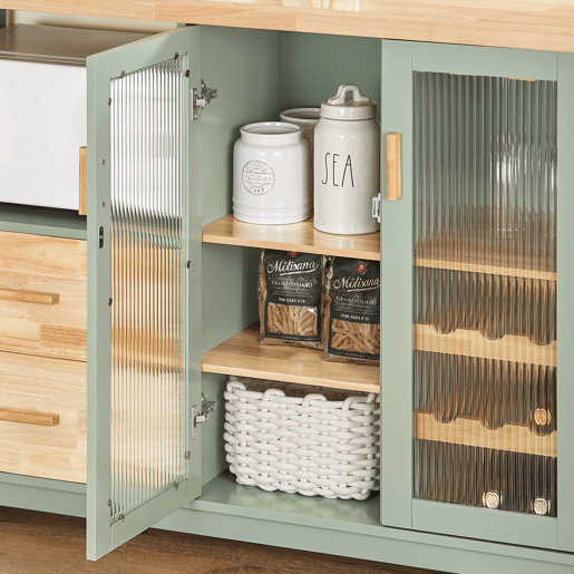 Aparador de cozinha para micro-ondas Verde SoBuy FSB81-GR
