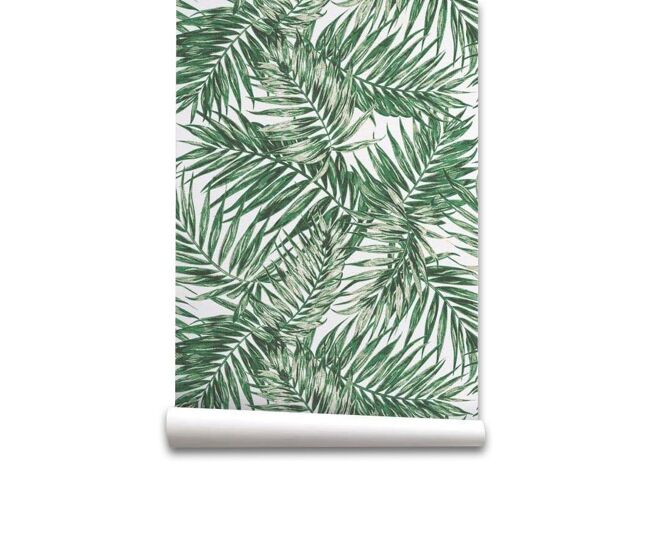 Papel pintado tropical tropical - verde - 1 rollo 55 x 300 cm