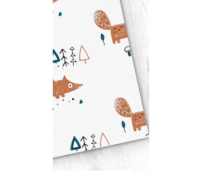 Papel pintado infantil fox bosque foxbosque - multicolor - 1 rollo 55 x 300 cm