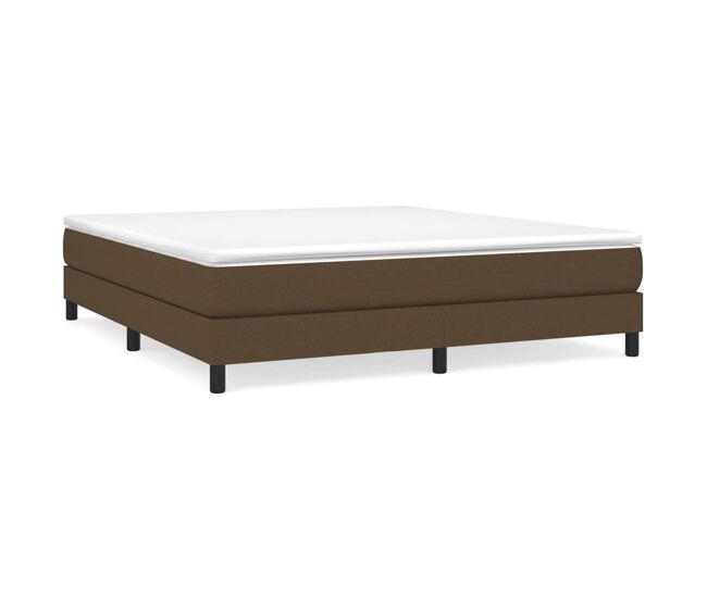 Estructura de cama box spring tela marrón 180x200 cm