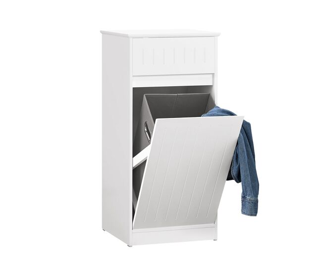 Sobuy cesto para ropa sucia con 1 cesto y 1 cajón bzr110-w