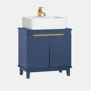 SoBuy BZR113-B Armário sob o lavatório 2 portas azul