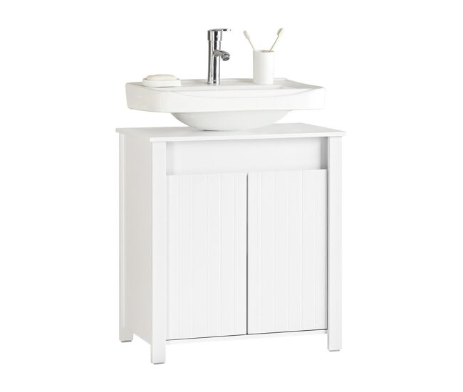Sobuy bzr101-w mueble para debajo del lavabo 2 puertas 60 x 34 x 65,5 cm