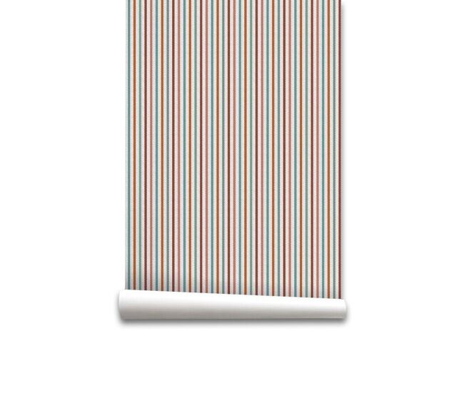 Papel pintado infantil cuerda color cuerdacolor - multicolor - 1 rollo 55 x 300 cm