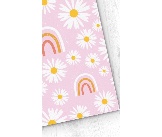 Papel pintado infantil daisy daisy - rosa - 1 rollo 55 x 300 cm