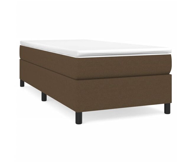 Estructura de cama box spring tela marrón 100x200 cm