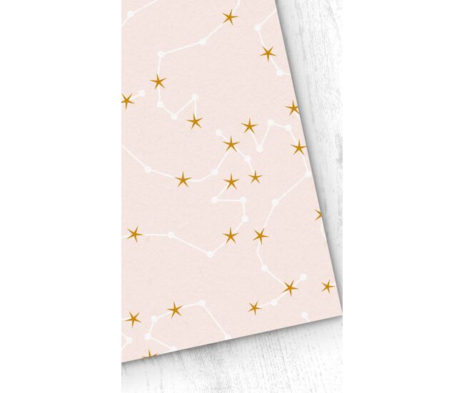 Papel pintado infantil constelaciones constelaciones - rosa - 1 rollo 55 x 300 cm