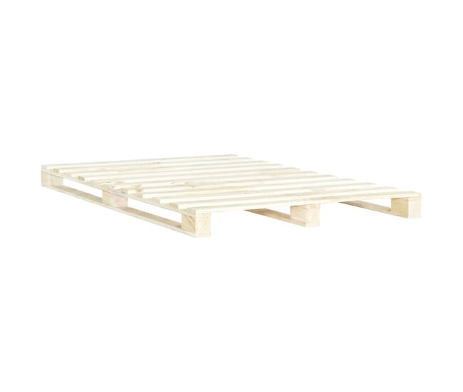 Estructura de cama de palés madera maciza de pino 160x200 cm