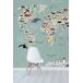 Mural infantil papel pintado Atlas Mural infantil papel pintado Atlas Multicolor