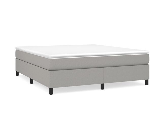 Estructura de cama box spring tela gris claro 180x200 cm