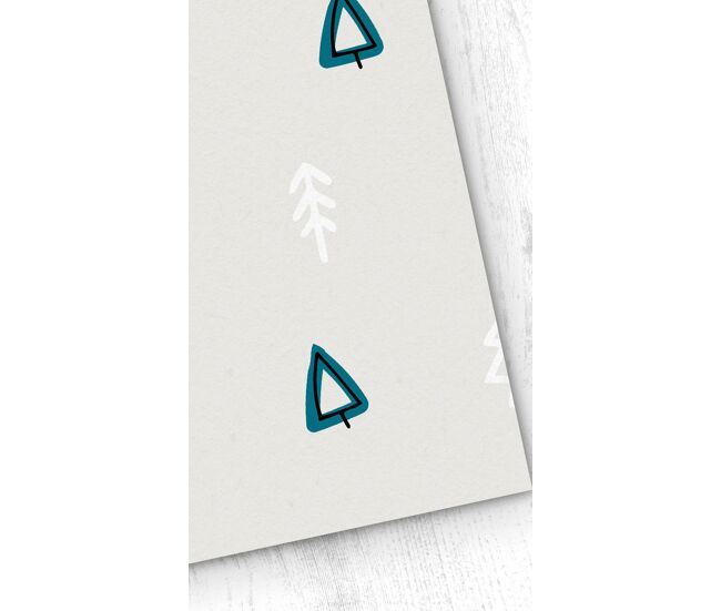 Papel pintado infantil fox forest foxforest - blanco - 1 rollo 55 x 300 cm