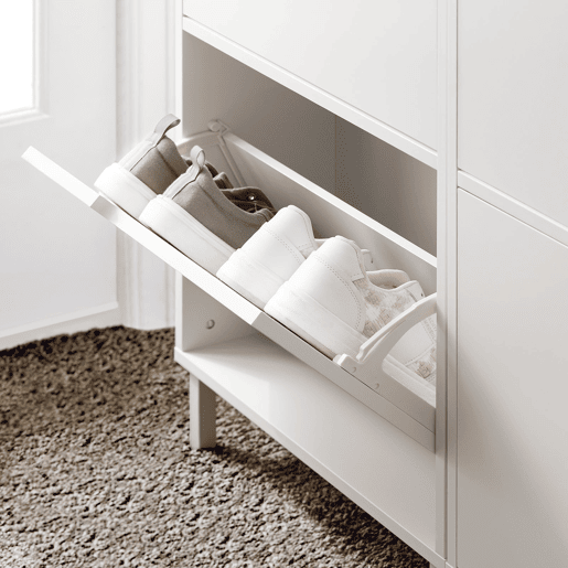 SoBuy Sapateira estreita com 2 abas 50 x 19 x 91 FSR151-W