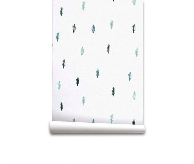 Papel pintado pine pine - blanco - 1 rollo 55 x 300 cm