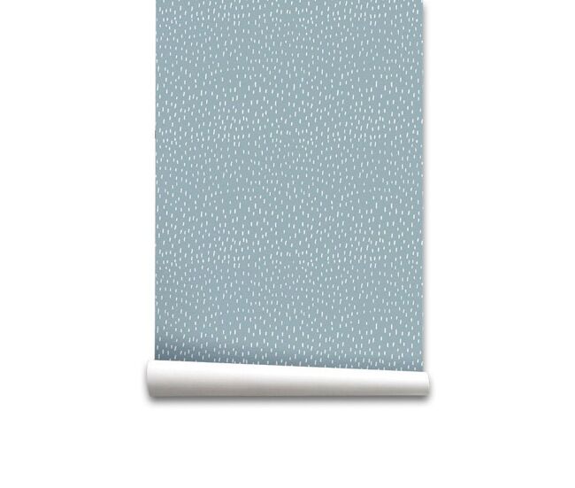 Papel pintado rain rain - azul - 1 rollo 55 x 300 cm