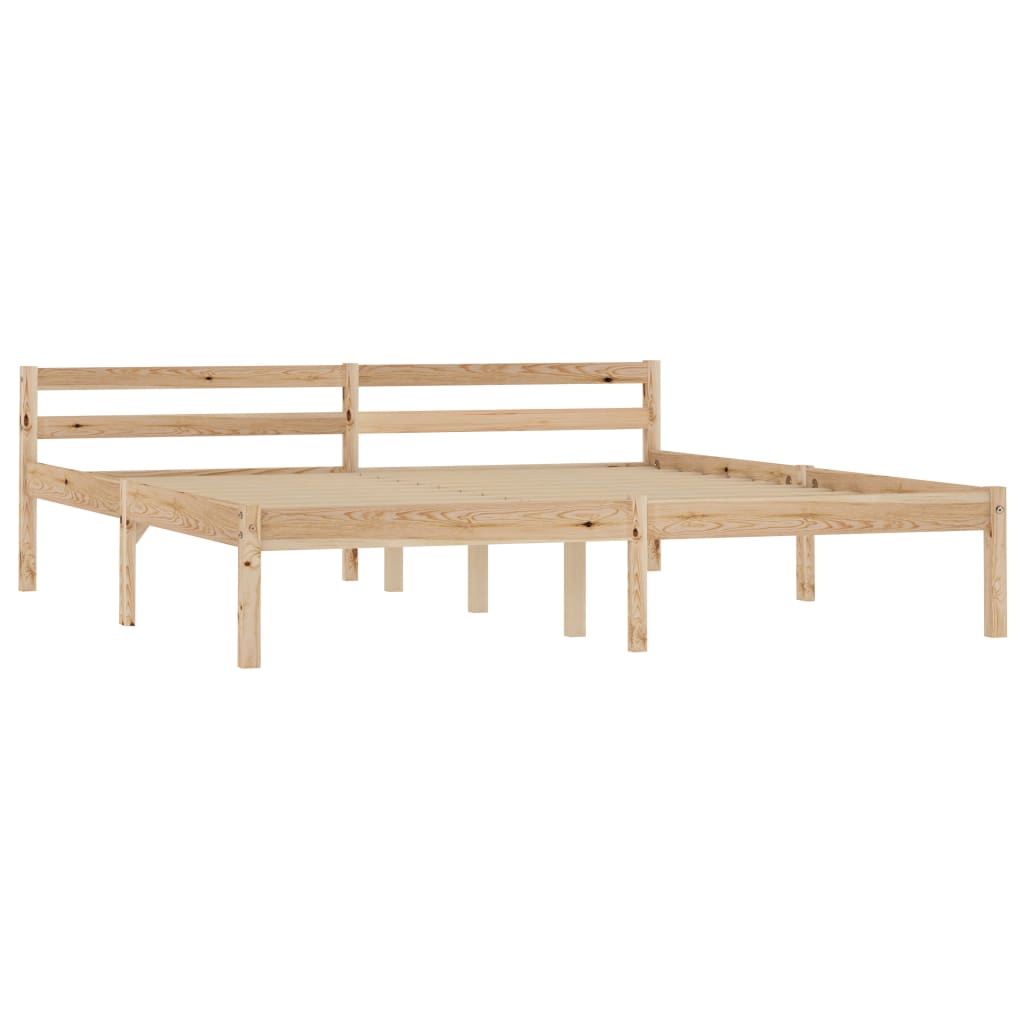 Estructura de cama de madera maciza de pino 160x200 cm