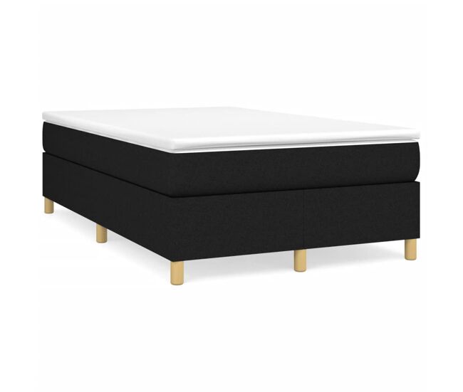 Estructura de cama box spring tela negro 120x200 cm