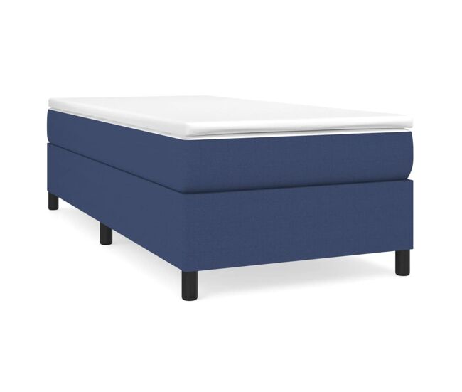 Estructura de cama box spring tela azul 100x200 cm