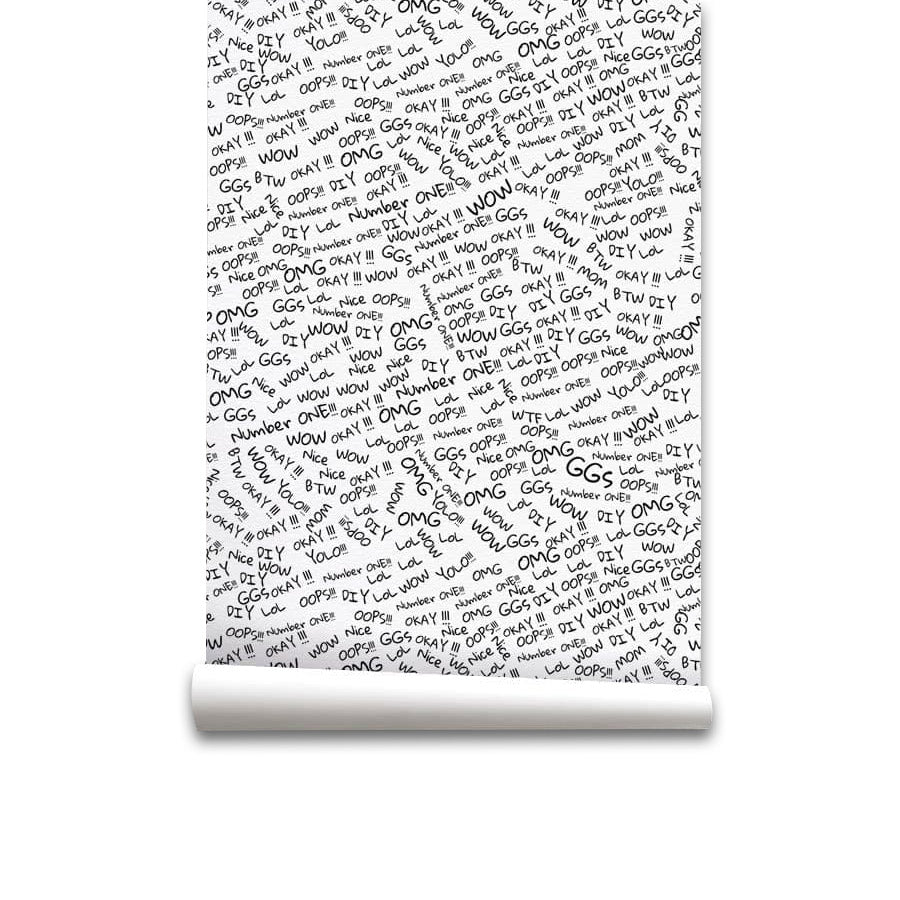 Papel pintado infantil lol lol - blanco - 1 rollo 55 x 300 cm