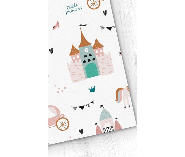 Papel pintado infantil princess princess - multicolor - 1 rollo 55 x 300 cm