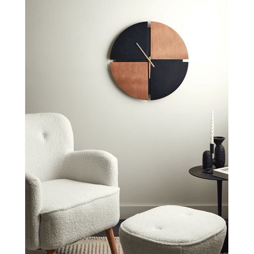 Relógio de parede ARAMON 60 cm CastanhoPreto