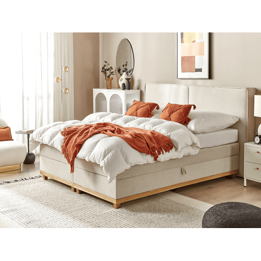 Beliani Cama continental com arrumação Poliéster DYNASTY