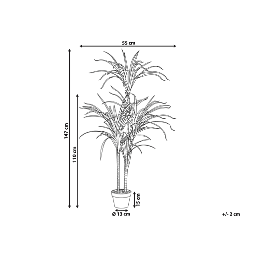 Planta artificial DRACAENA ANITA 147 cm Verde