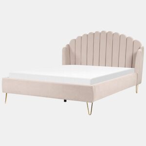 Cama Tecido AMBILLOU 180 x 200 cm Creme claro