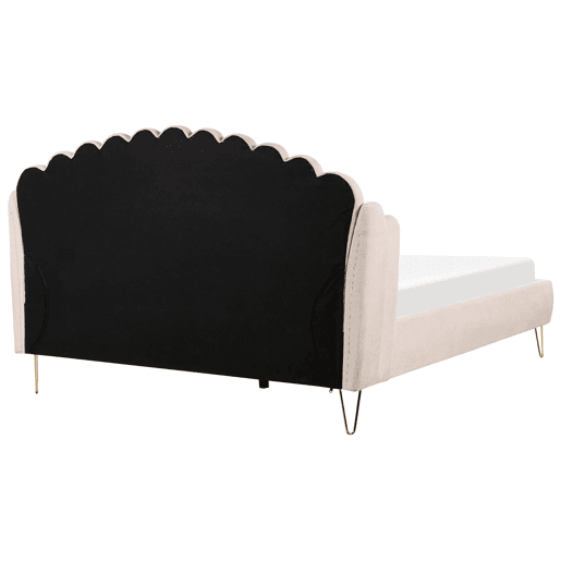 Cama Tecido AMBILLOU 180 x 200 cm Creme claro