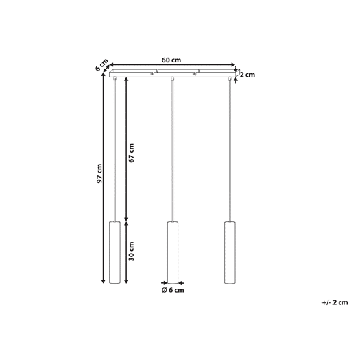Candeeiro suspenso BROSNA Metal Latão