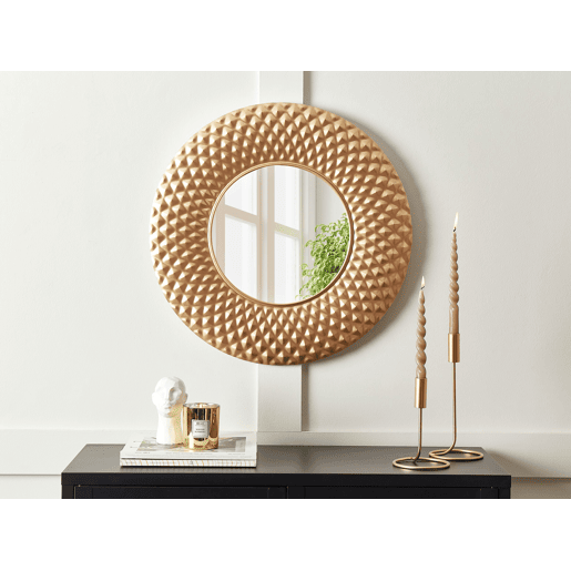 Espelho COMBE 60 cm 60 cm Metal Dourado
