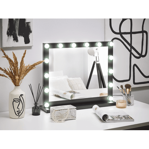 Espelho de toucador LED BEAUVOIR Preto
