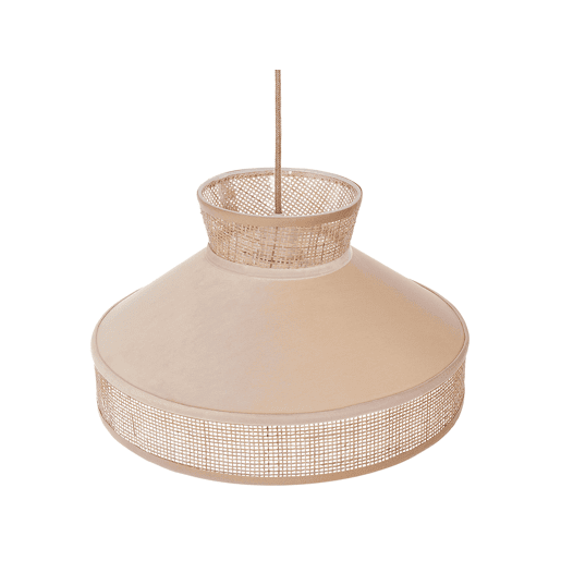 Candeeiro suspenso BATALI Rattan Creme Candeeiro suspenso BATALI Rattan Creme