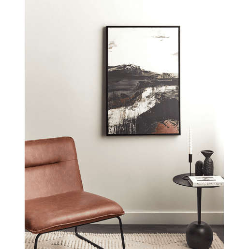 Tela STATTE Motivo abstracto 63 x 93 cm Preto