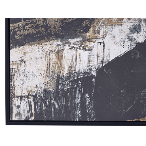 Tela STATTE Motivo abstracto 63 x 93 cm Preto