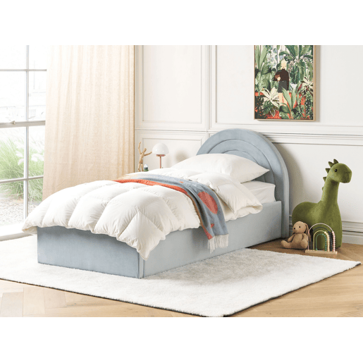 Beliani Cama infantil com arrumação Veludo ANET