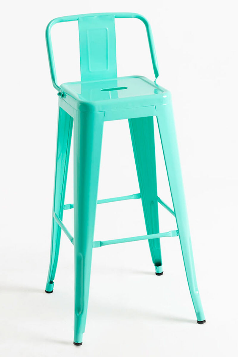 Pack 4 taburetes torix respaldo - verde menta